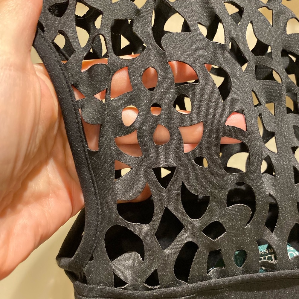 Gorgeous black Ralph Lauren dress with laser cut detail at neck and hem - Picture 5 of 10